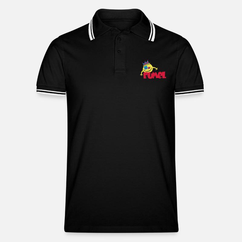 EUMEL - Männer Tipped Poloshirt - Schwarz/Weiß