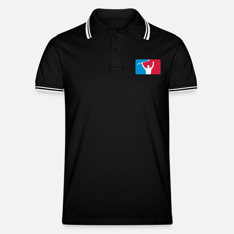 Golfer - Männer Tipped Poloshirt - Schwarz/Weiß