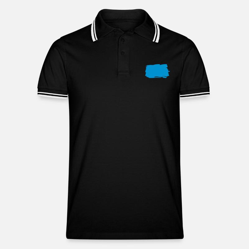 shape - Männer Tipped Poloshirt - Schwarz/Weiß