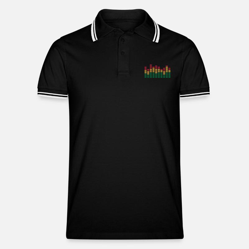 equalizer - Männer Tipped Poloshirt - Schwarz/Weiß
