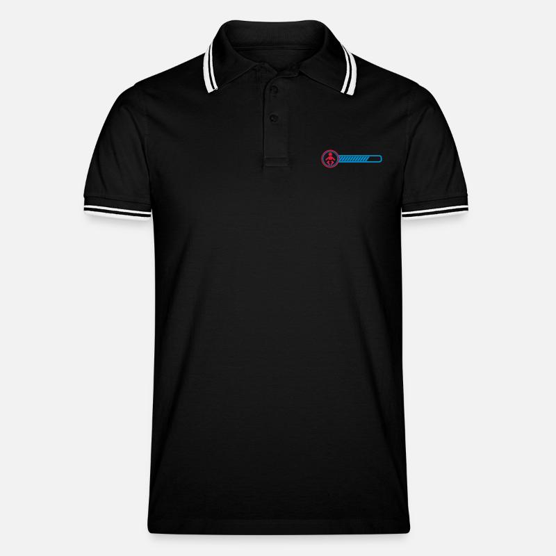 baby loading - Männer Tipped Poloshirt - Schwarz/Weiß