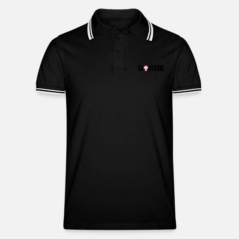savoyarde - Polo tipped Homme - noir/blanc
