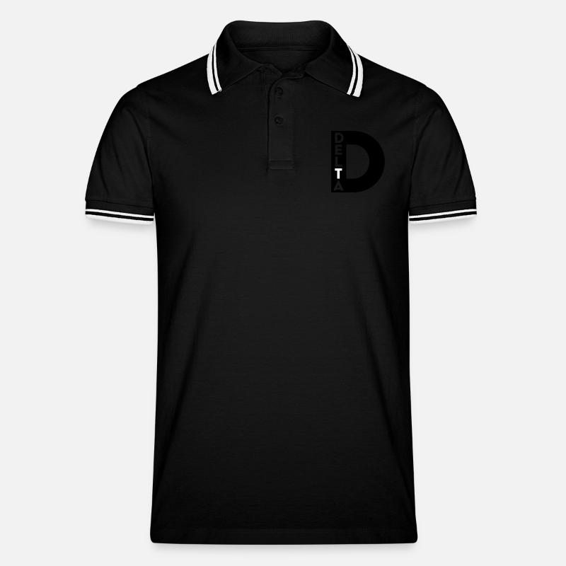 NATO D - Männer Tipped Poloshirt - Schwarz/Weiß