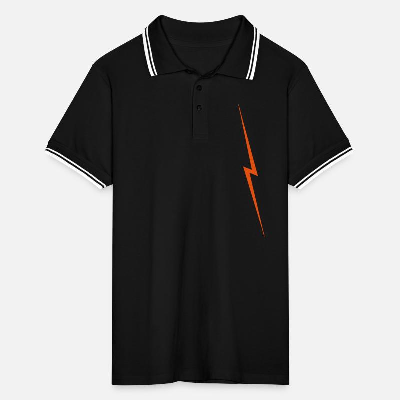 Super Lightning Bolt Men's Tipped Polo Shirt