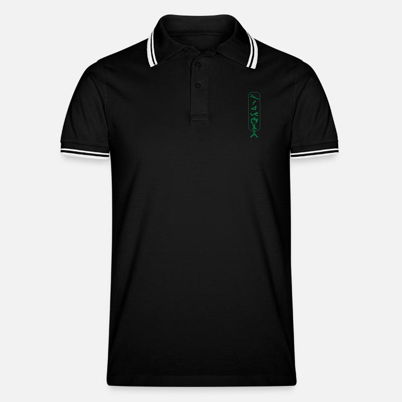 coverstone stargate - Männer Tipped Poloshirt - Schwarz/Weiß