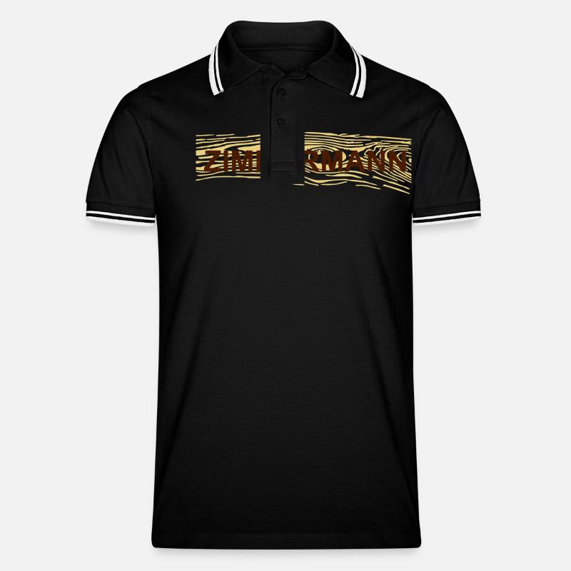 Zimmermann - Männer Tipped Poloshirt - Schwarz/Weiß