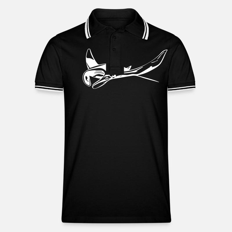Manta Rochen - Männer Tipped Poloshirt - Schwarz/Weiß