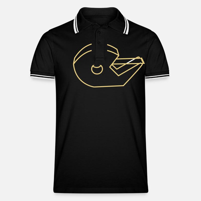tesa - Männer Tipped Poloshirt - Schwarz/Weiß