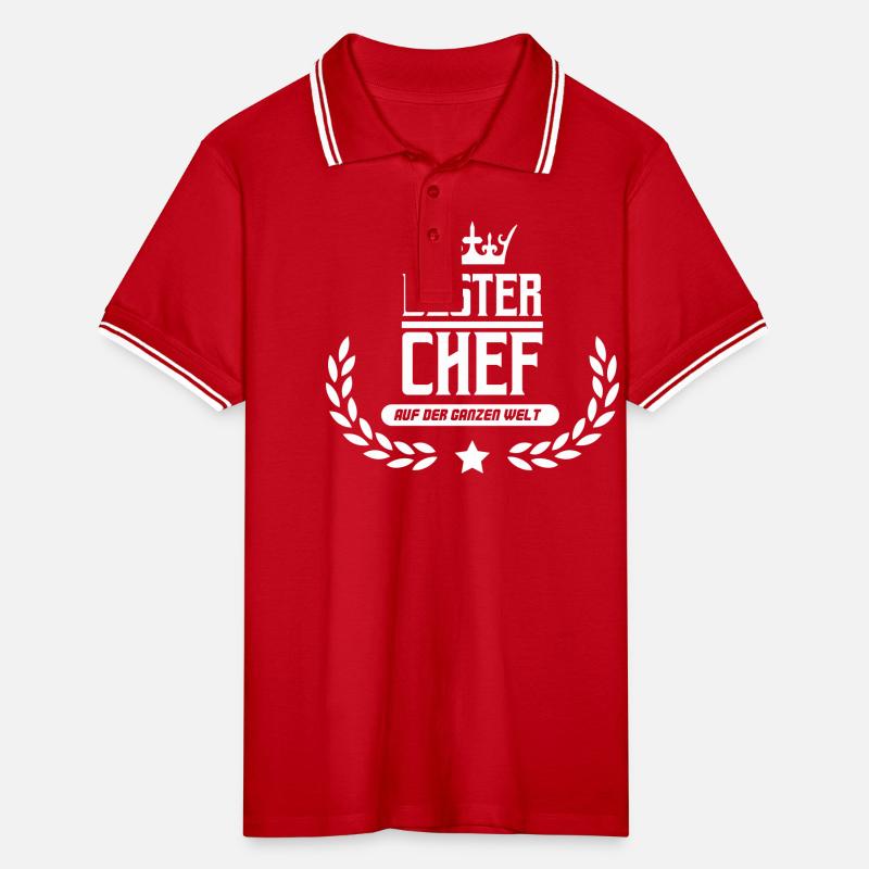 bester chef der welt Männer Tipped Poloshirt