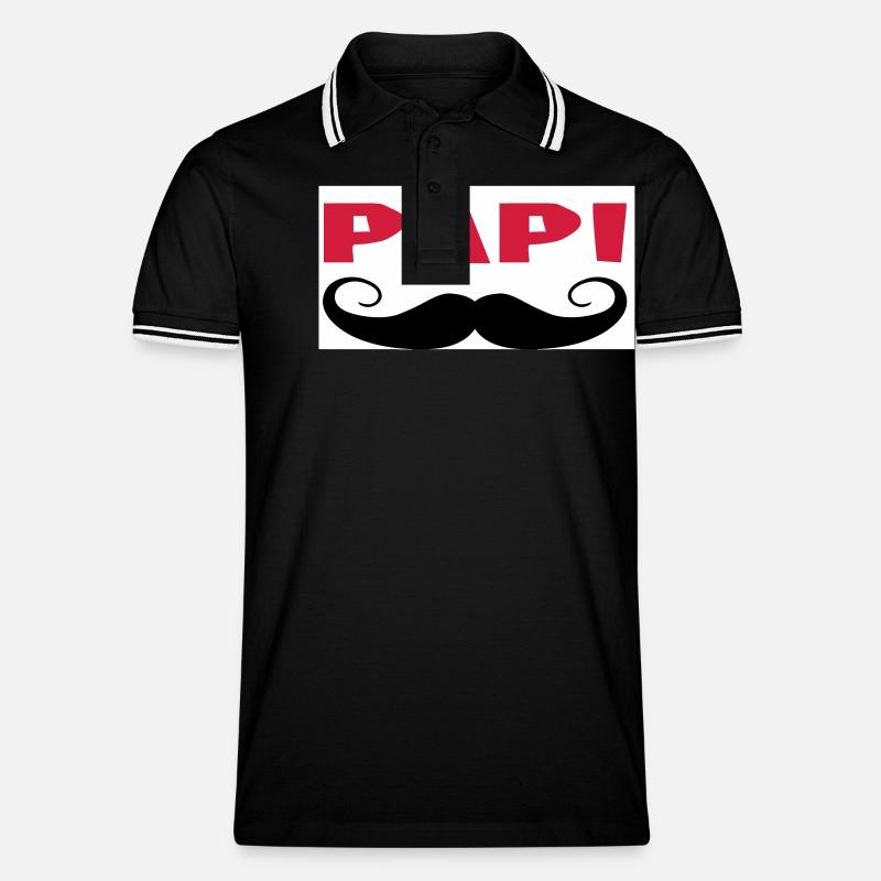 PAPI - Polo tipped Homme - noir/blanc