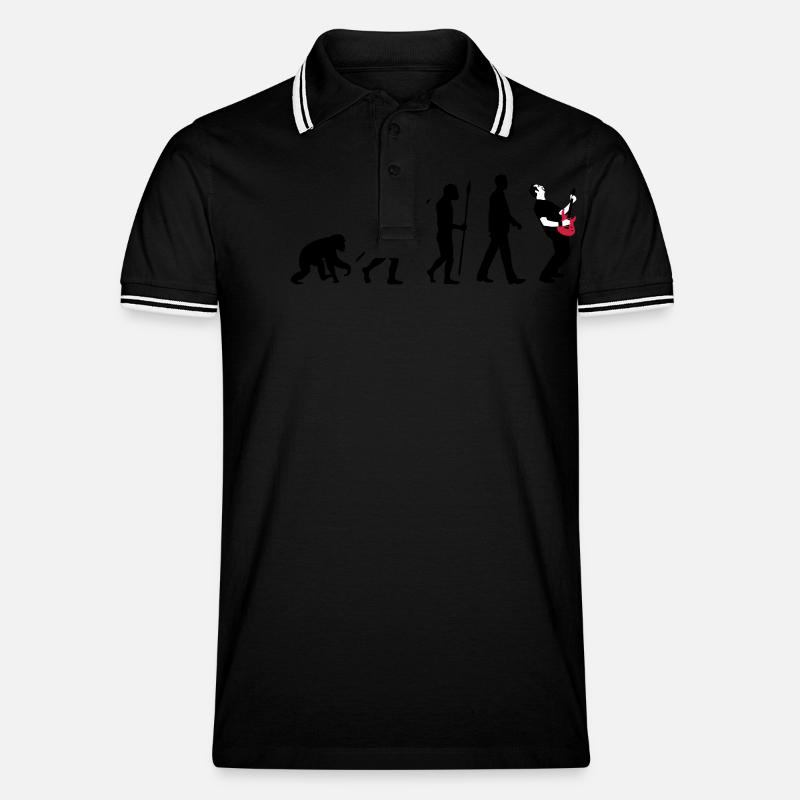 evolution_rocks_032012_n_3c - Polo tipped Homme - noir/blanc