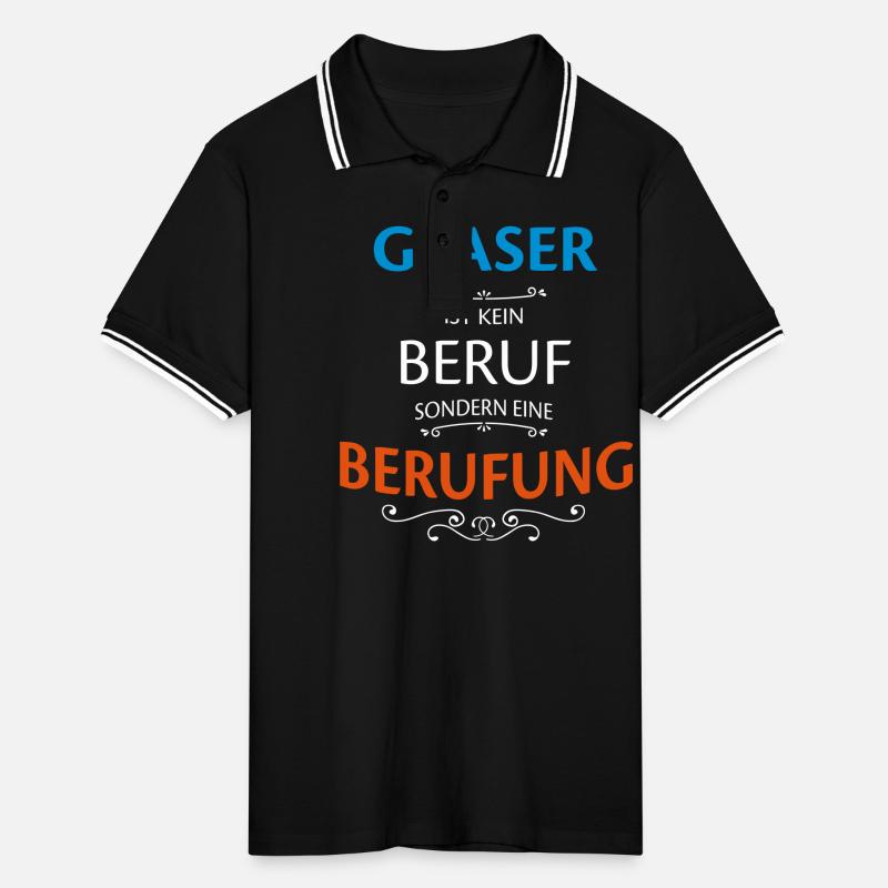Glaser Beruf Männer Tipped Poloshirt