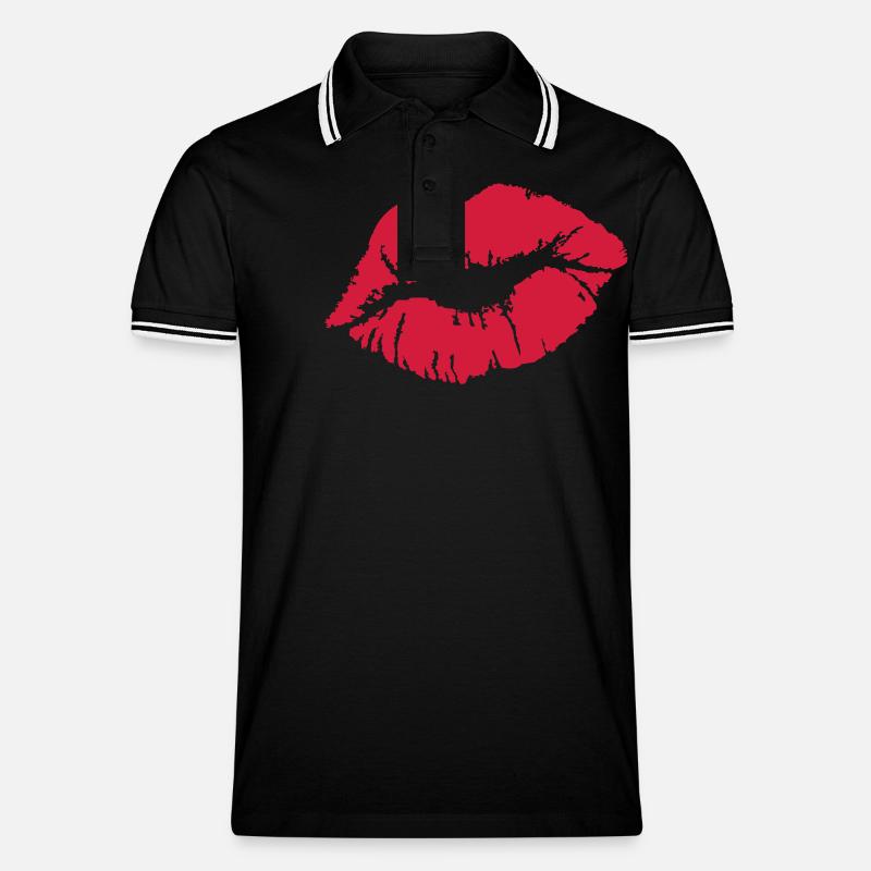 kuss - Polo tipped Homme - noir/blanc