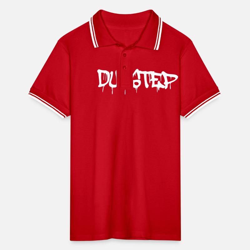 Dub Step Techno Musique Fête Drop Graffiti Texte Polo tipped Homme