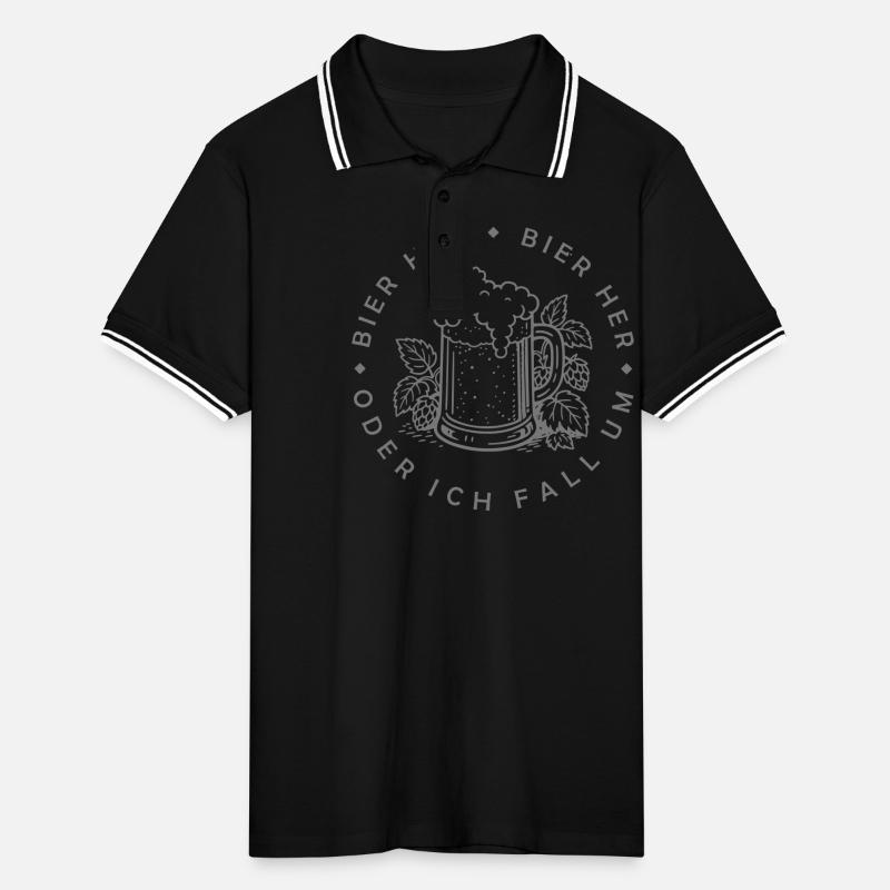 Bees here - Oder ich fall um! Men's Tipped Polo Shirt