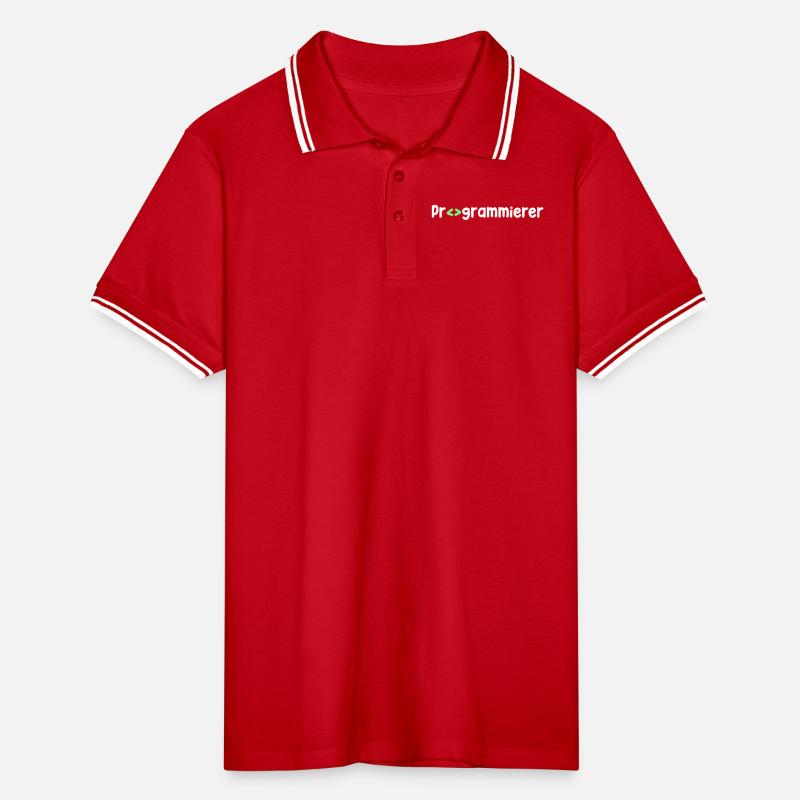Programmierer Computerfreak Skripting Code Nerd Männer Tipped Poloshirt