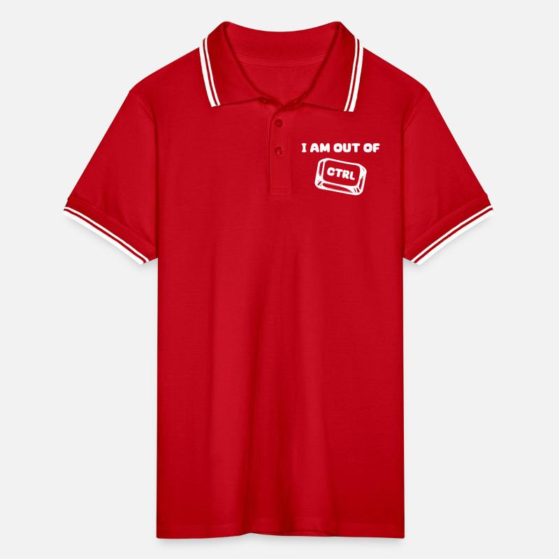 Developer Cooler Saying Scripting Code Computer Men's Tipped Polo Shirt