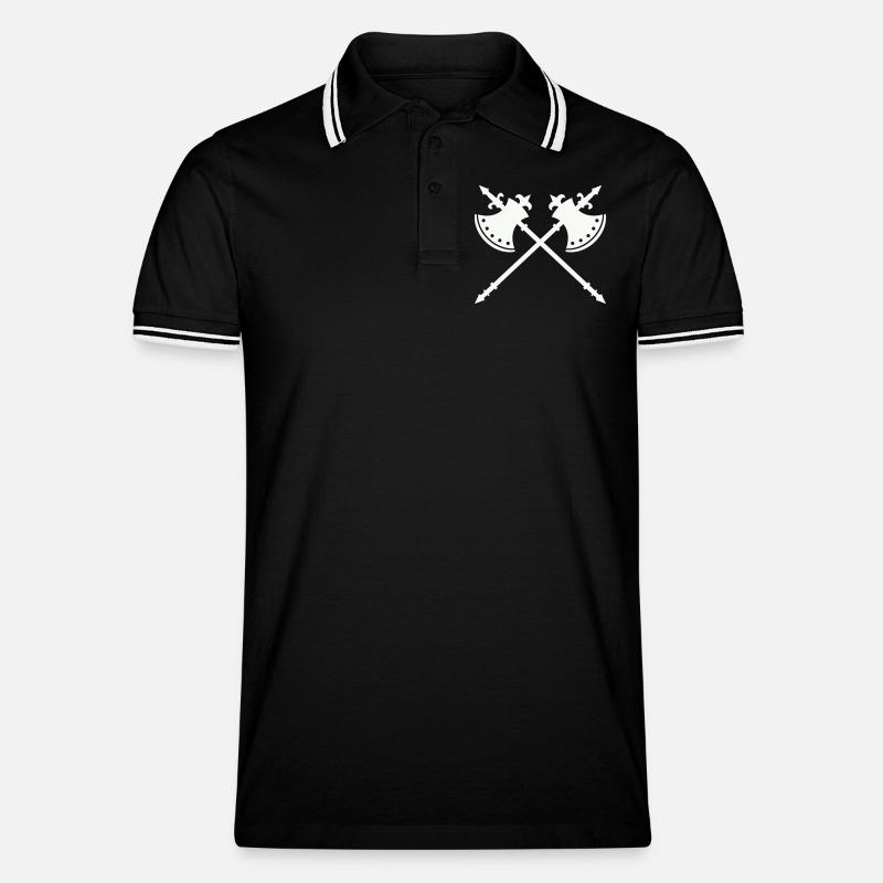 Incrocio delle Assi di Guerra - Polo per uomo - nero/bianco