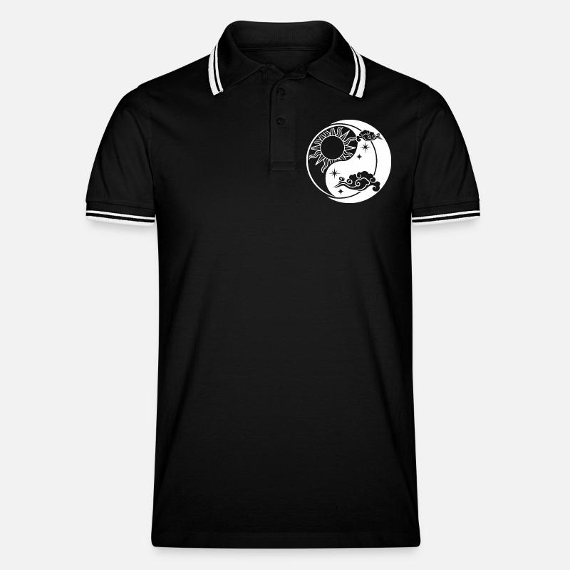 Yin Yang - Polo per uomo - nero/bianco