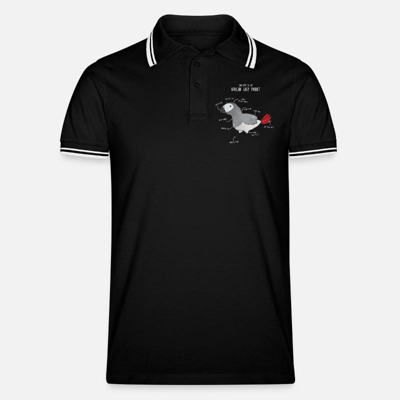 Anatomie du python royal - Polo tipped Homme - noir/blanc