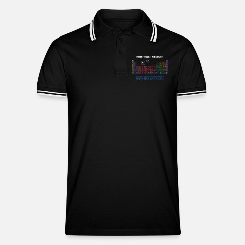 Periodensystem der Elemente - Männer Tipped Poloshirt - Schwarz/Weiß