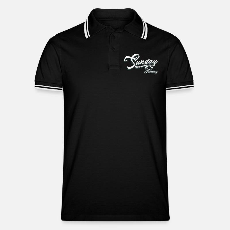 Script du dimanche Funday Néon - Polo tipped Homme - noir/blanc