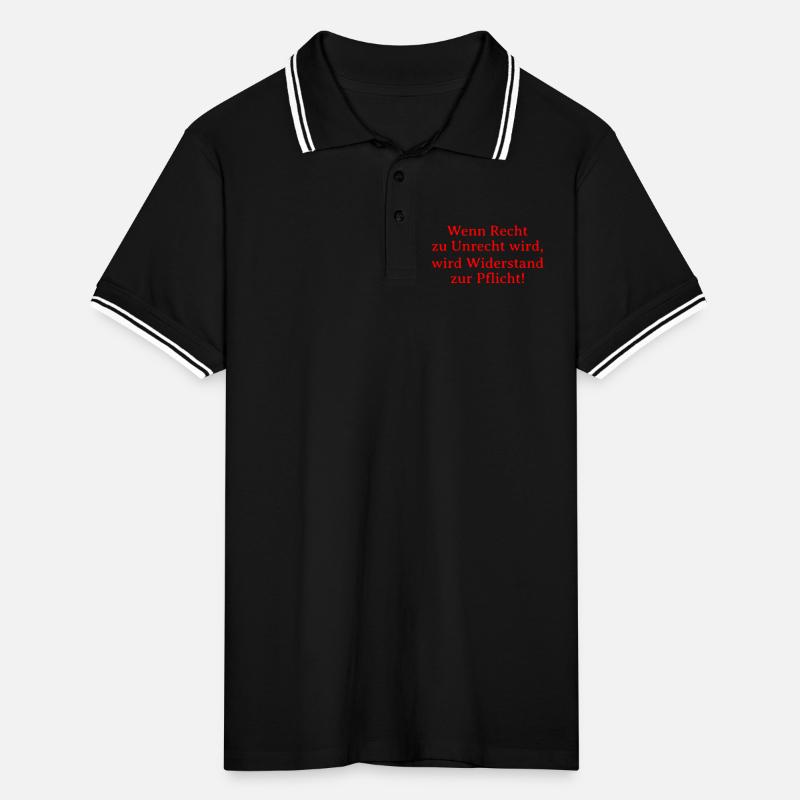Le bien devient mal, la résistance devient un devoir Polo tipped Homme
