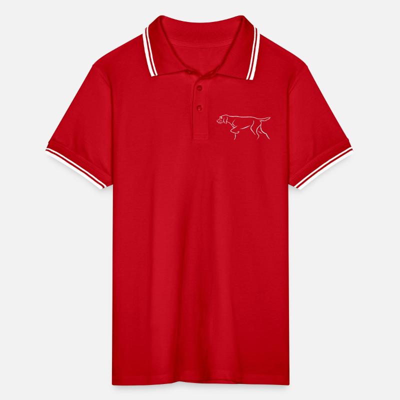 Wire-haired pointer Men's Tipped Polo Shirt