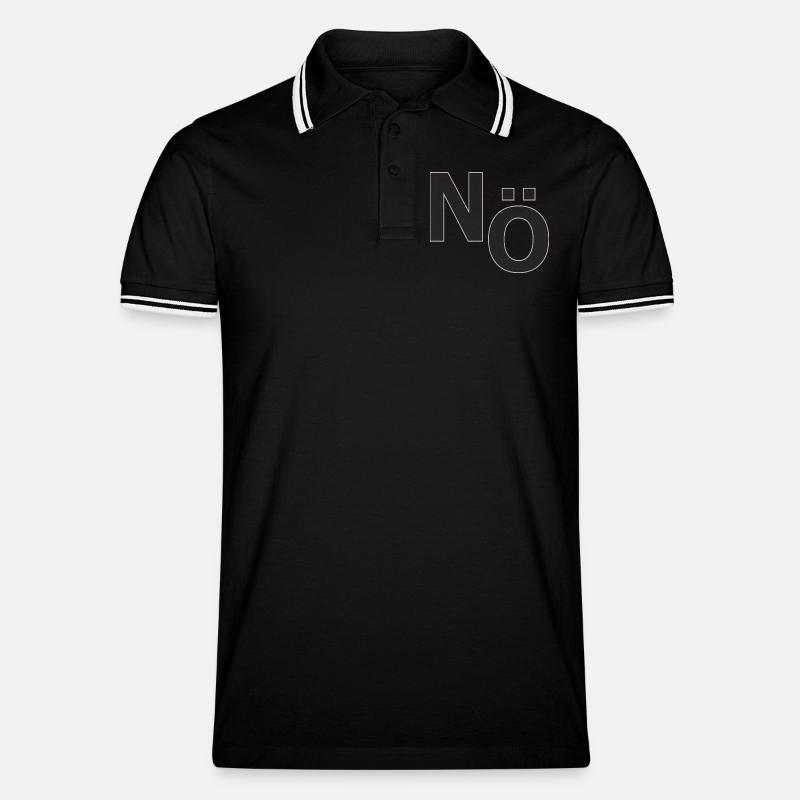 Non – Déclaration typographique minimale - Polo tipped Homme - noir/blanc