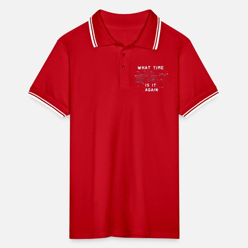 What Time Is It Again Time Blindness Men's Tipped Polo Shirt