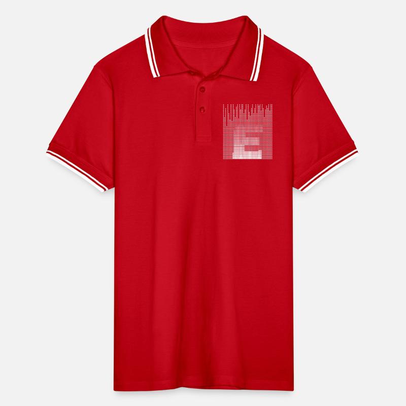Letter E, Name, der Buchstabe E Männer Tipped Poloshirt