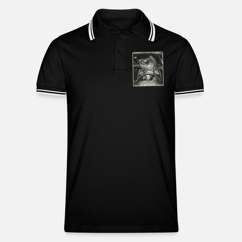 Zander Flashed - Polo tipped Homme - noir/blanc