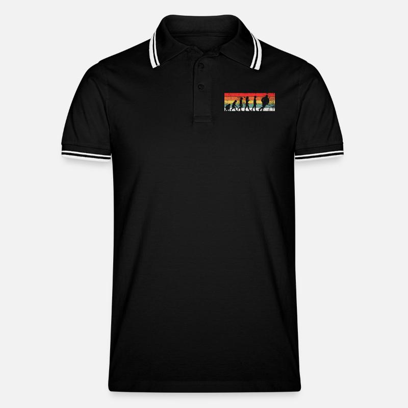 Eishockey Eishockeyspieler Evolution - Männer Tipped Poloshirt - Schwarz/Weiß