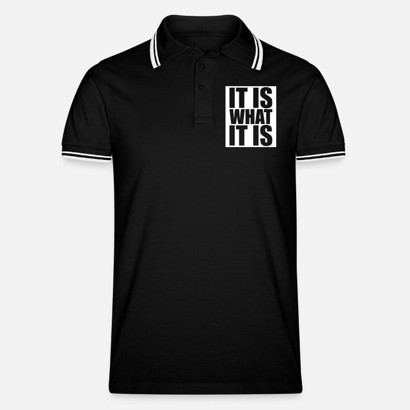 C’est ce que c’est - Polo tipped Homme - noir/blanc