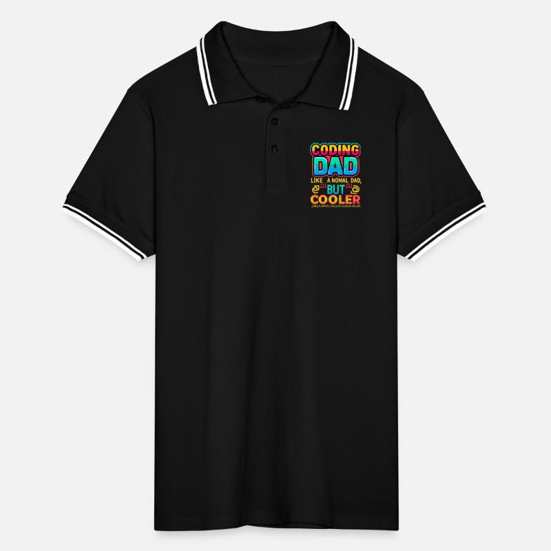 Codage Papa Cooler, Programmeur Polo tipped Homme
