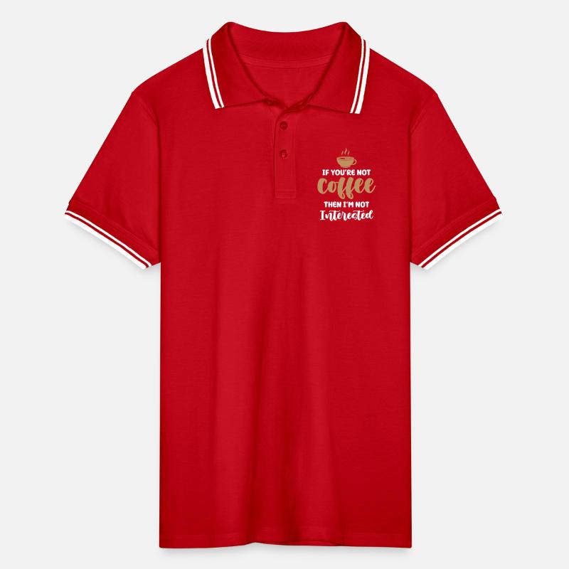Kaffee oder kein Interesse Männer Tipped Poloshirt