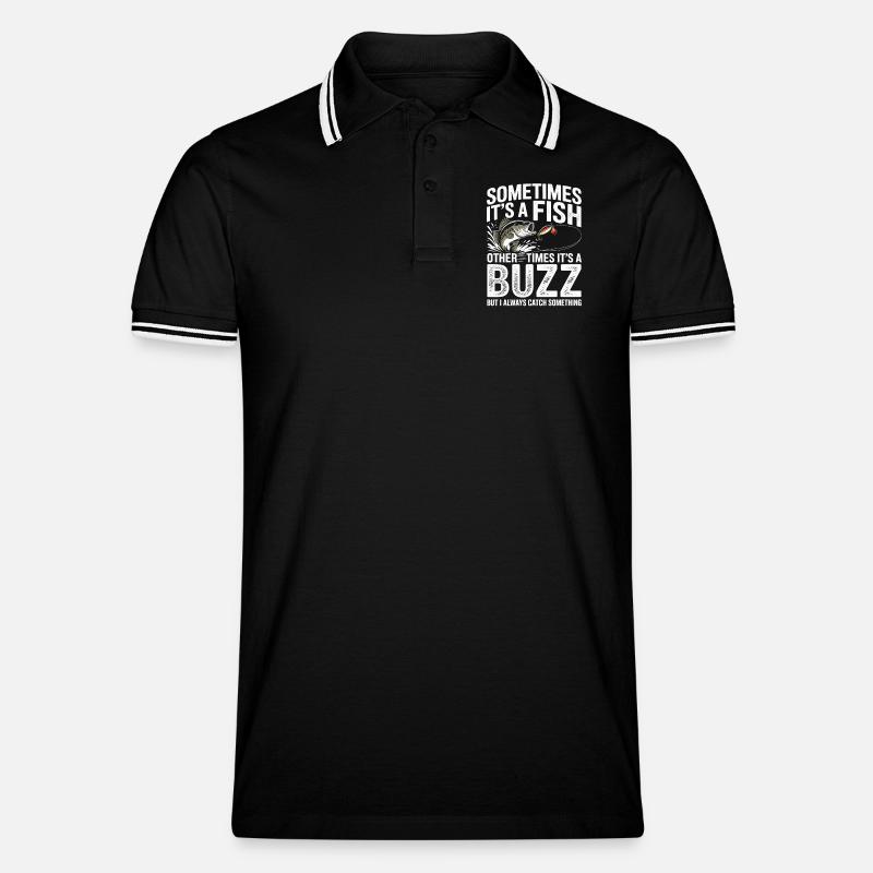 A volte è una tee Fish – Buzz Motiv - Polo per uomo - nero/bianco