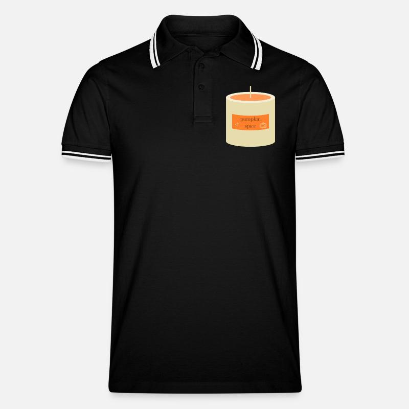 Græskar krydderi stearinlys - Tipped poloshirt herre - sort/hvid
