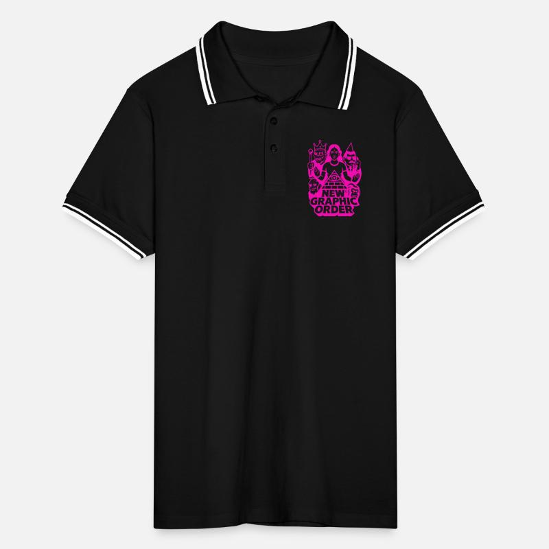 Nouvelle commande graphique Pulp Art rose Polo tipped Homme