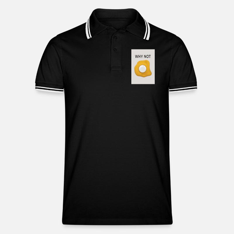 Why Not Motivation Statement Design - Männer Tipped Poloshirt - Schwarz/Weiß