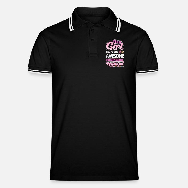 Dieses Mädchen Hat Einen Großartigen - Männer Tipped Poloshirt - Schwarz/Weiß