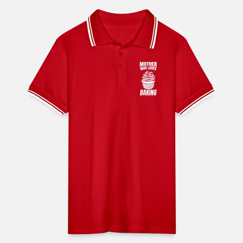 Bäcker Mama Männer Tipped Poloshirt