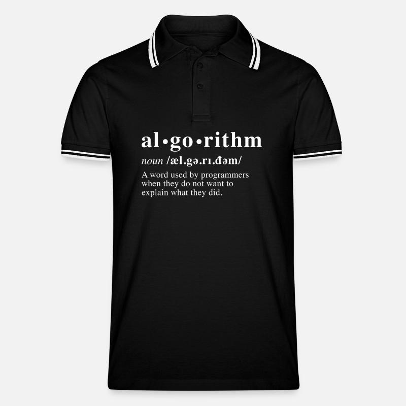 Définition de l’algorithme - Polo tipped Homme - noir/blanc