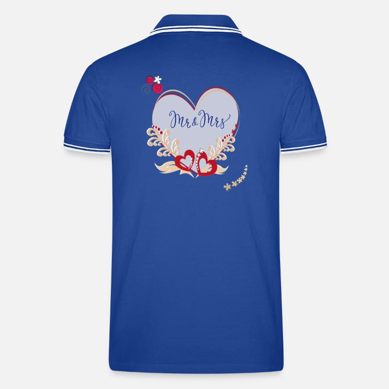 Wedding Married Men's Tipped Polo Shirt