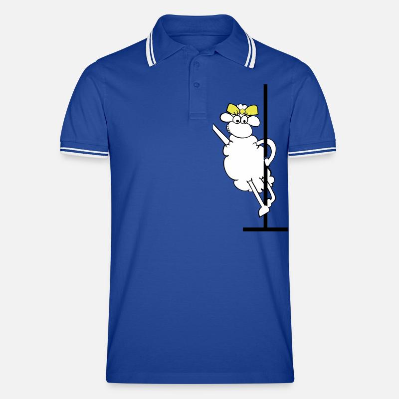 poleschaf - Männer Tipped Poloshirt - Royal/Weiß