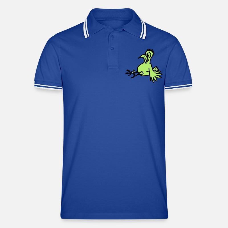 Pechvogel - Männer Tipped Poloshirt - Royal/Weiß