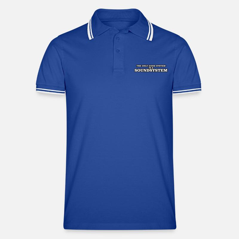 soundsystem - Männer Tipped Poloshirt - Royal/Weiß
