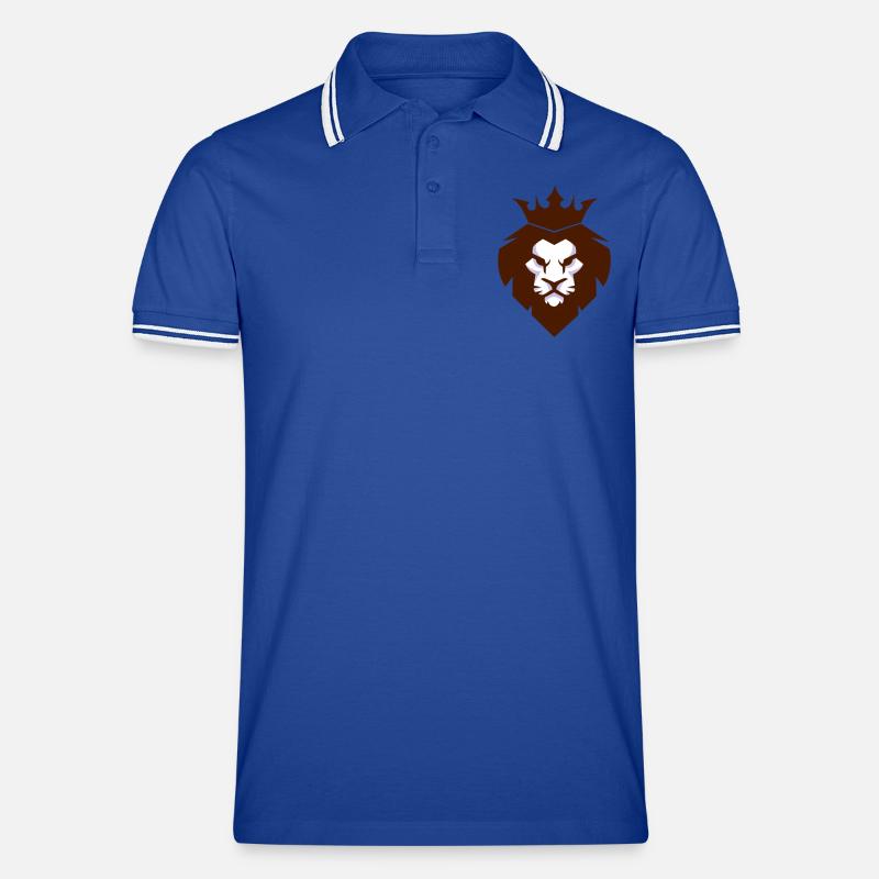 Löwe mit Krone Männer Tipped Poloshirt
