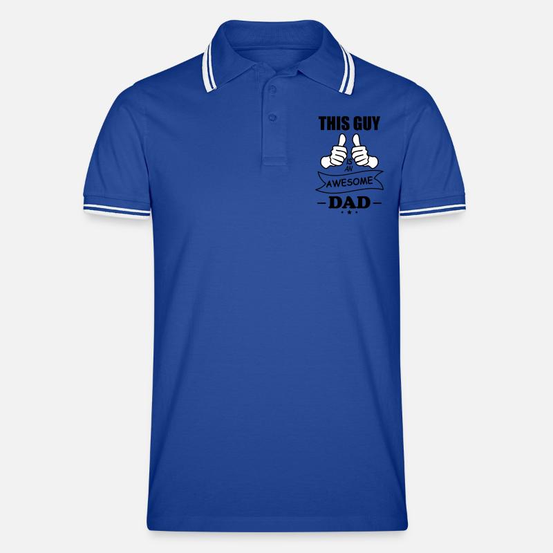 this guy is an awesome dad,vater Männer Tipped Poloshirt