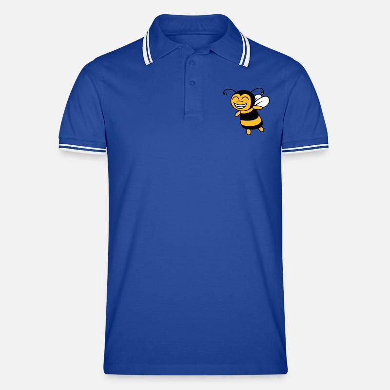 Niedliche Kleine Biene Männer Tipped Poloshirt